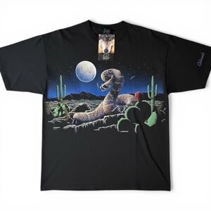 Vintage Habitat Rattlesnake AOP XL Single Stitch Deadstock Desert Moon Wrap Tee